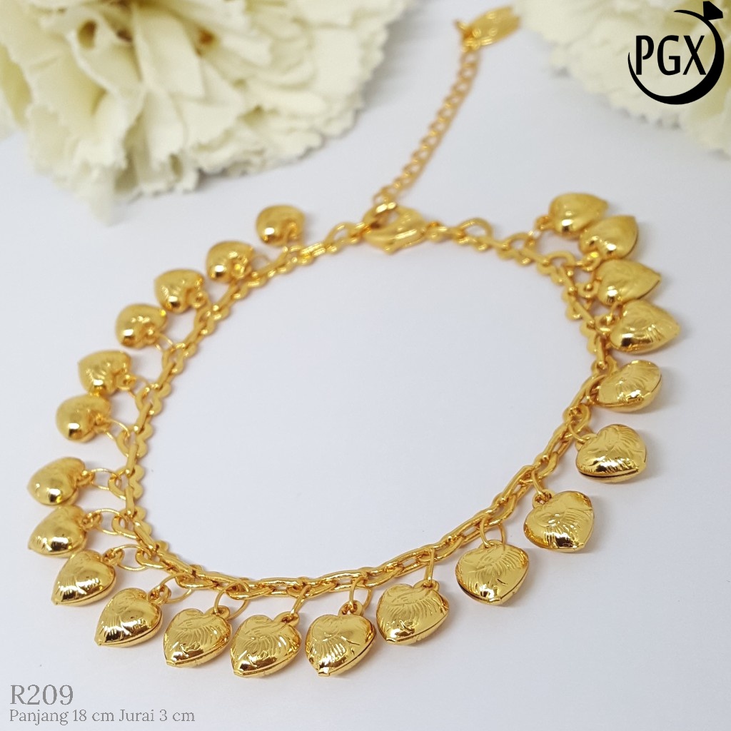 PGX Gelang Tangan Xuping Wanita Perhiasan Lapis Emas Aksesoris Fashion Premium - R209