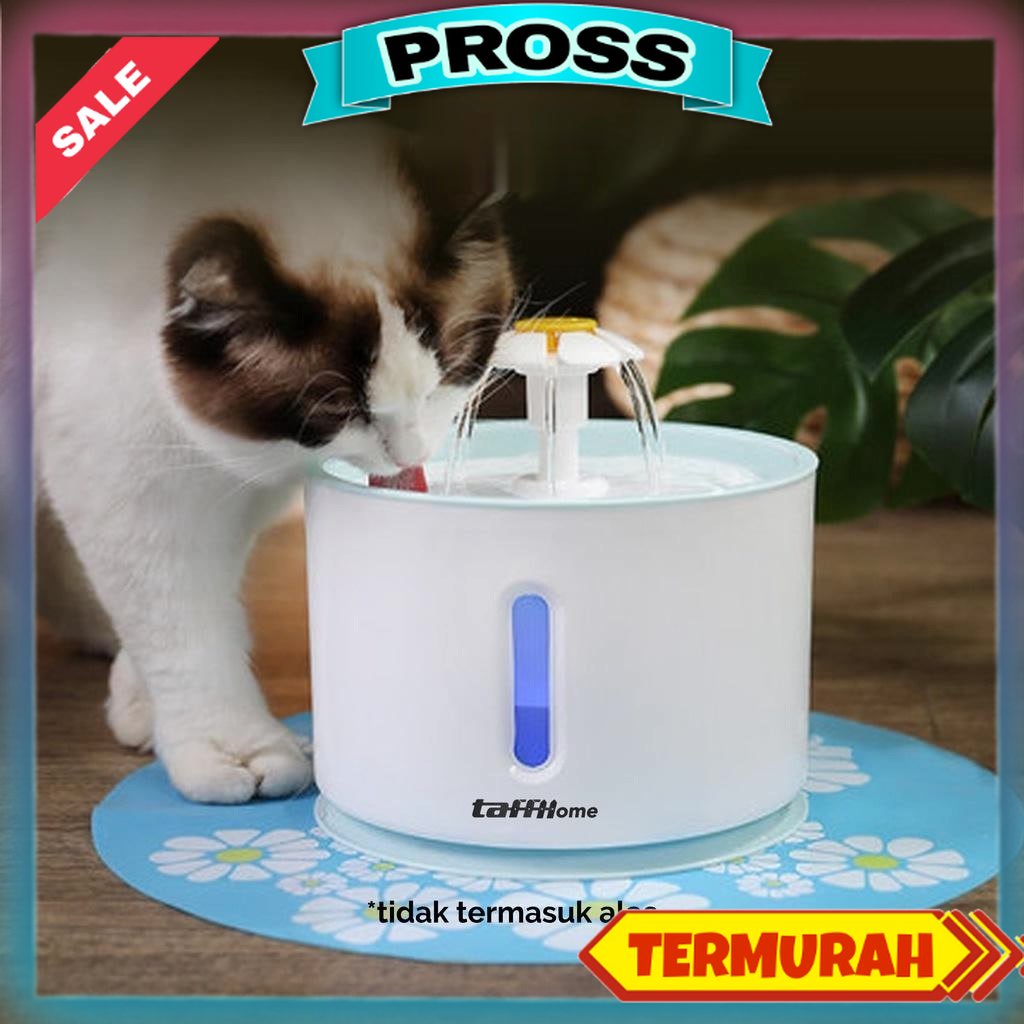 Water Dispenser Fountain Tempat Wadah Minum Kucing Anjing Air Mancur Pancuran 2.4 Liter