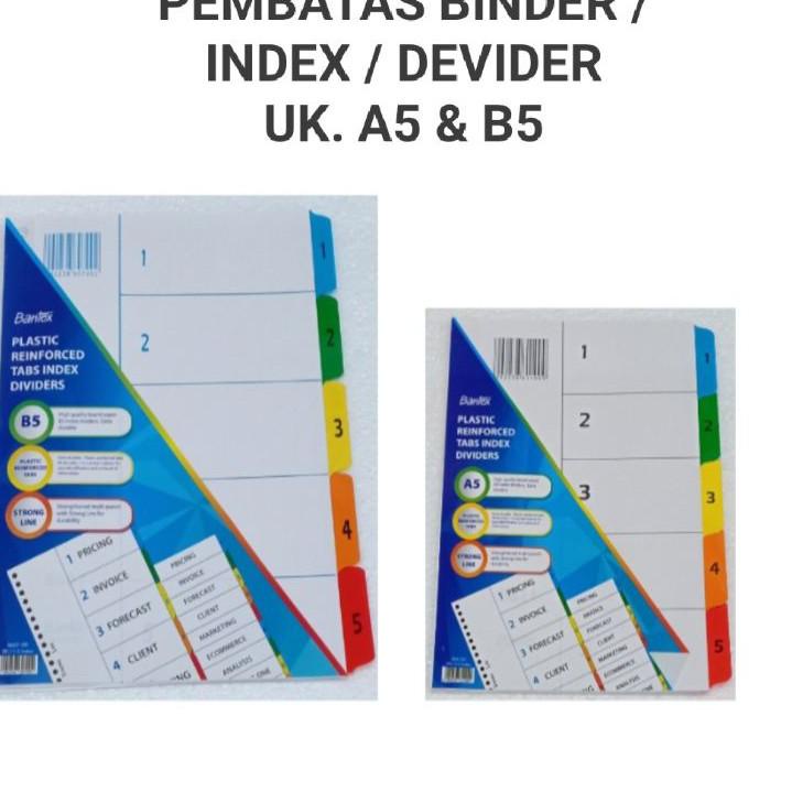 

ヘ Pembatas Binder / Loose Leaf / Index / Ukuran a5 / b5 ヱ