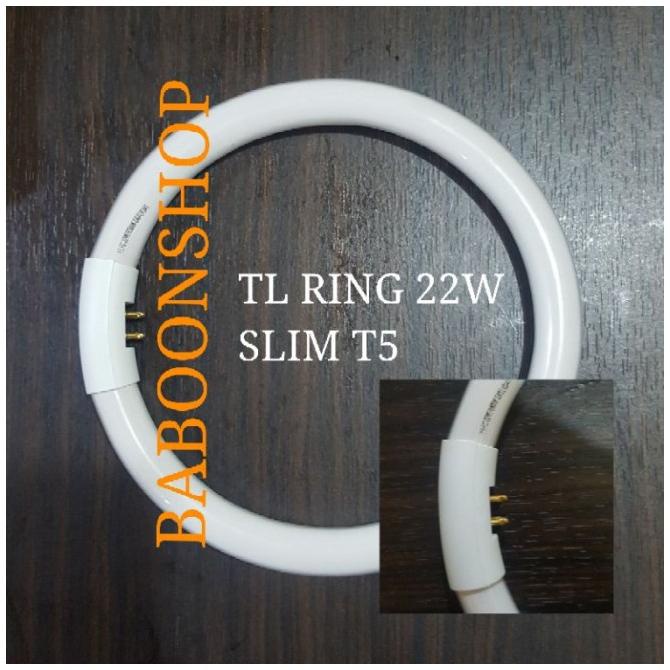 T5 RING TL SLIM LAMPU BULAT 22W TL