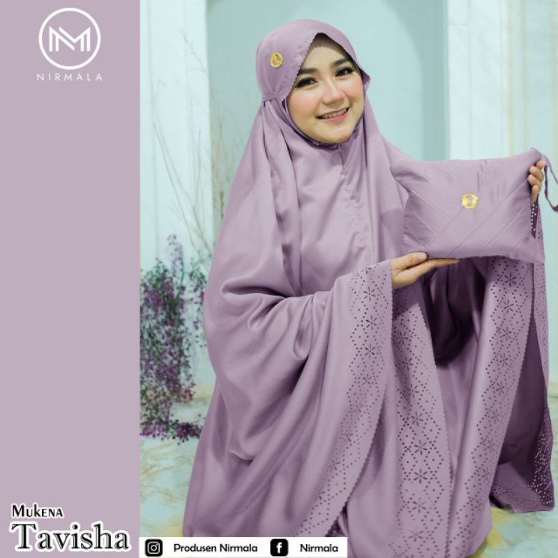 MUKENAH TAVISHA ORIGINAL BY PRODUSEN NIRMALA BAHAN VELVET SILK PREMIUM