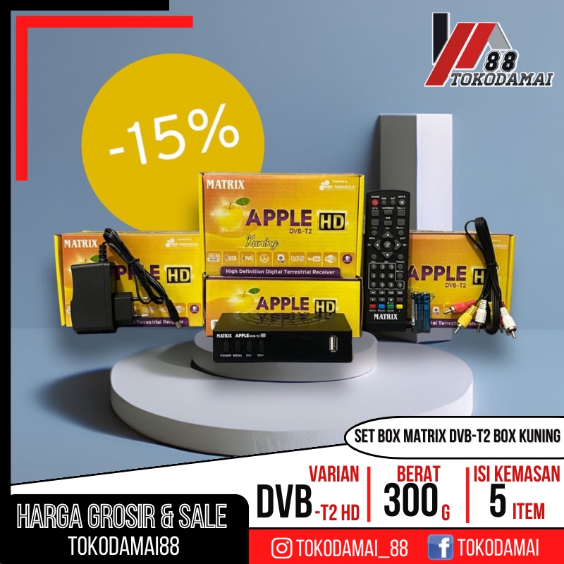 Set Top Box Tv Digital Matrix DVB T2 Apple HD EWS