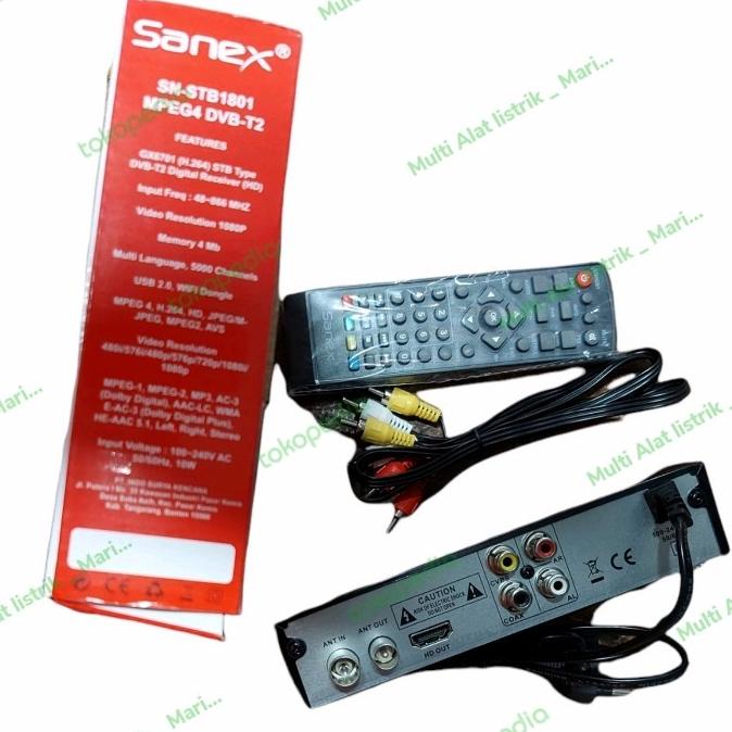 Set Top Box Sanex Dvb Boster Hdmi Digital Tv Box Antena Sn-Stb1801 Mp4