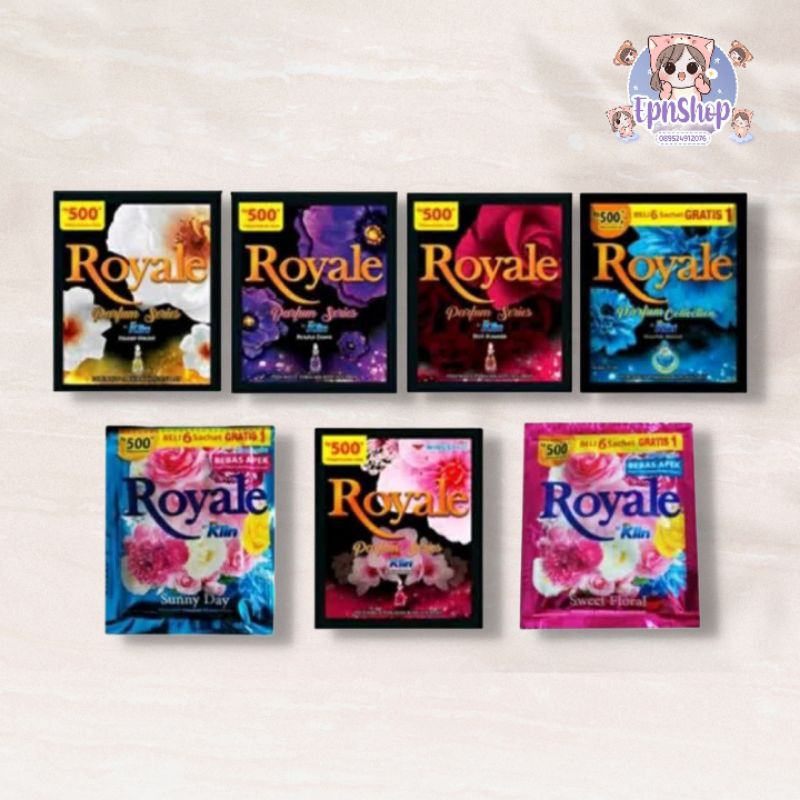 ROYALE PEWANGI SOFTENER ISI 6 SACHET PARFUM SERIES BY SOKLIN / PEWANGI BAJU