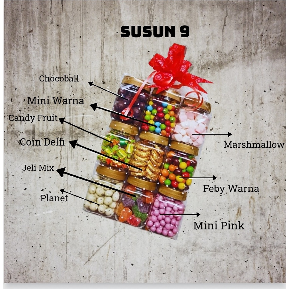 

Parsel Cokelat Toples Susun 9