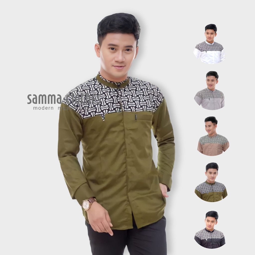 Samma Clothes Baju Koko Pria Koko Falcon Series Baju Koko Dewasa Baju Koko Lengan Panjang Pakaian Mu