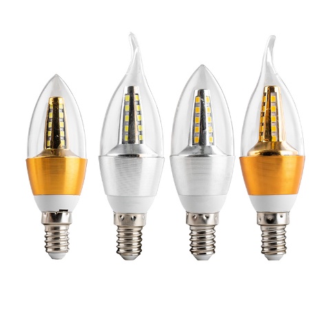 LAMPU CANDEL LED BOHLAM CANDEL SMD 5WATT E14 E27 PUTIH KUNING TERANG BAGUS