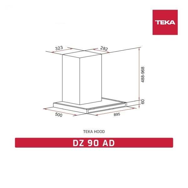 Chimney Hood Teka DZ 90 AD Wall Concept Free Delivery Area Jabodetabek