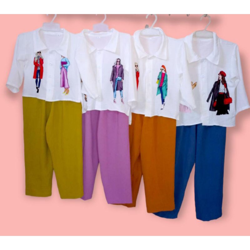 ONE SET CRINKLE AIRFLOW SETELAN ANAK PEREMPUAN ONE SET CROP TOP VIRAL 1TH-6TH