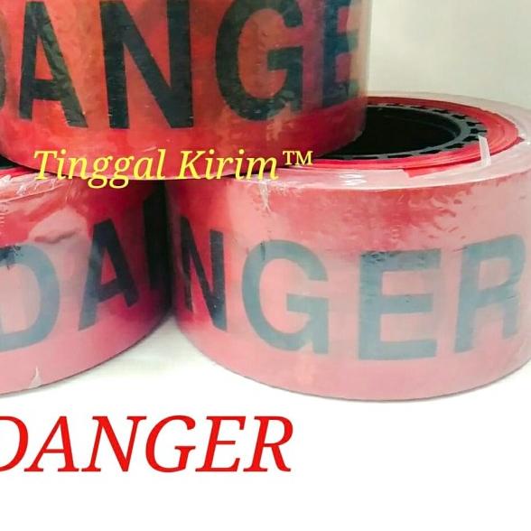 

police line barricade tape "DANGER" ukuran 3" x 300 meter