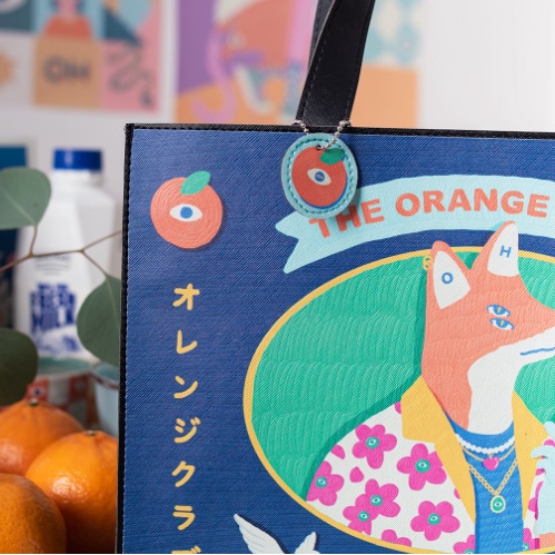 The Orange Club Leather Totebag