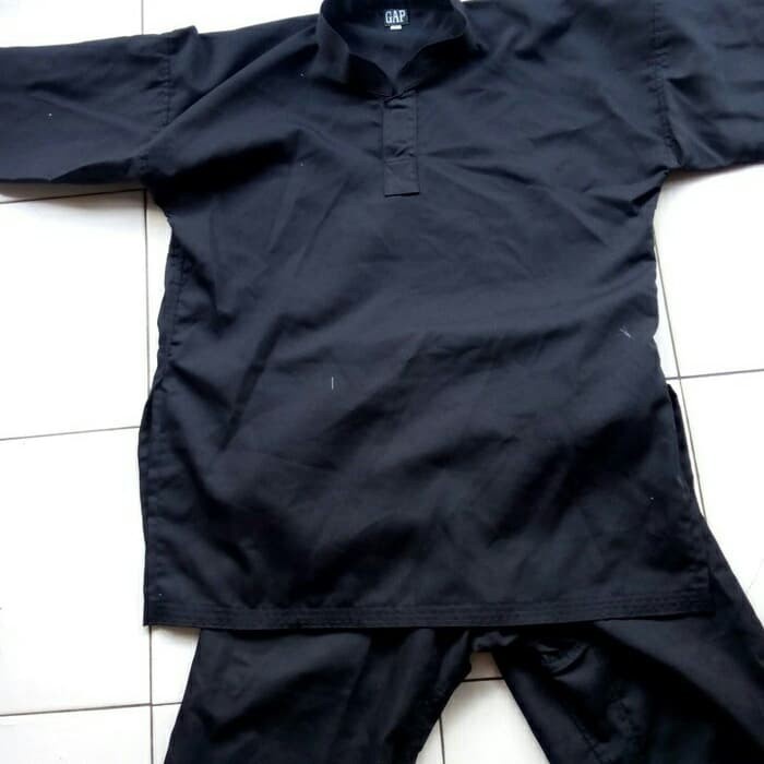 Baju Silat Polos Hitam Pakaian Seragam Silat Pemula Anak Dan Dewasa - 7