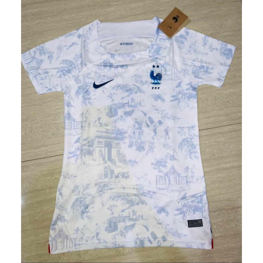 Jersey Prancis Away Ladies Piala Dunia 2022 Grade Ori Import - Jersey Prancis Away Cewek 2022 2023