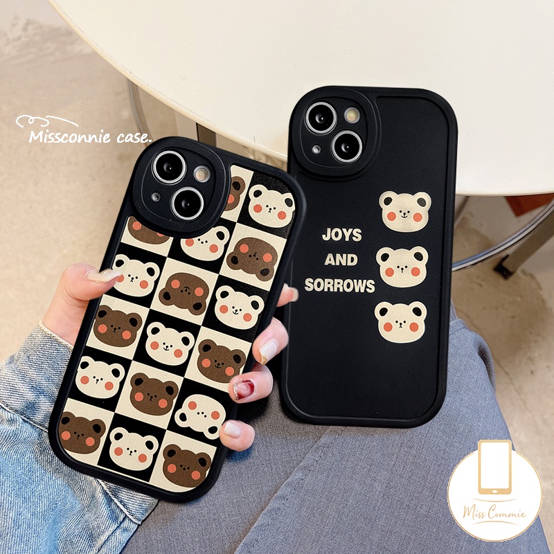 Soft Case TPU Motif Kartun Beruang Untuk iPhone 6 6s 7 8 Plus 11 Pro MAX 14 Plus 12 14 13 Pro MAX XR X XS MAX SE 2020