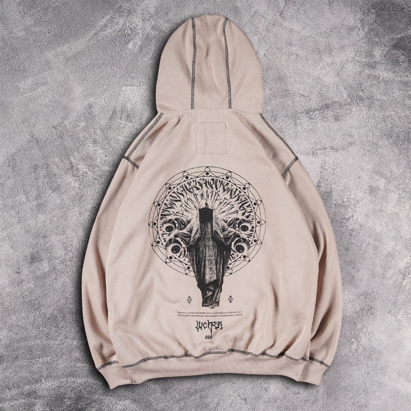 [N01038] Jaket Hoodie Distro Motif LUCIFER 666