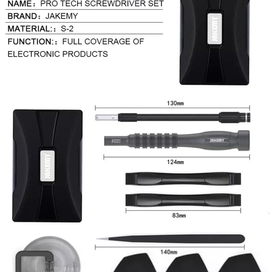 Jakemy JM-8172 Magnetic ScrewDriver Repair Tool Set