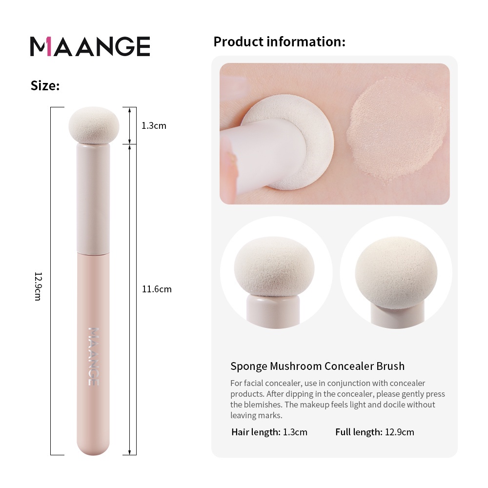 MAANGE Brush Spons Untuk Concealer Brush Makeup Bentuk Bulat Untuk Bibir 51285