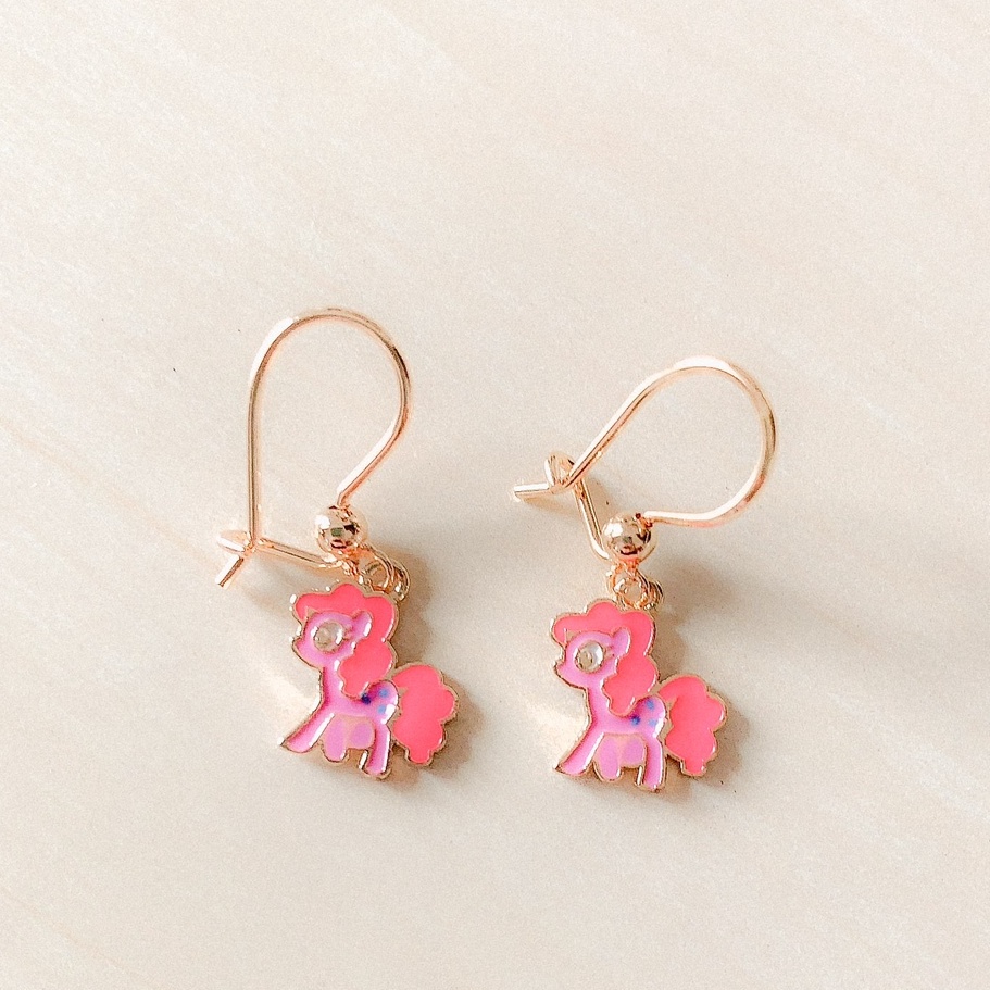 Anting Anak Poni PInky Tail Gold