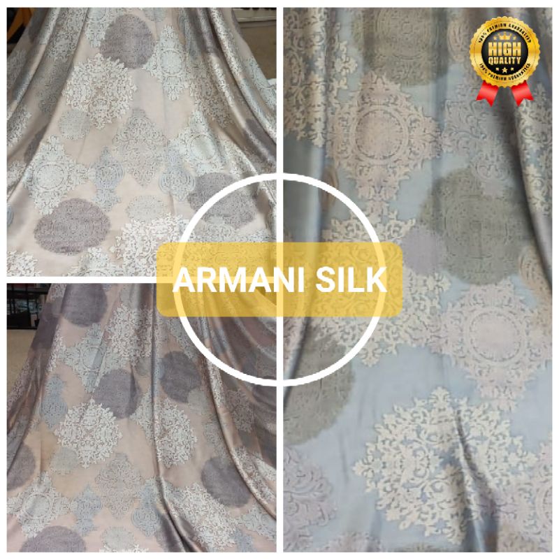 BAHAN KAIN ARMANI SILK PREMIUM/ARNAMI SILK/ARM SILK GRADE-A/ ARMANI SILK PRINTING