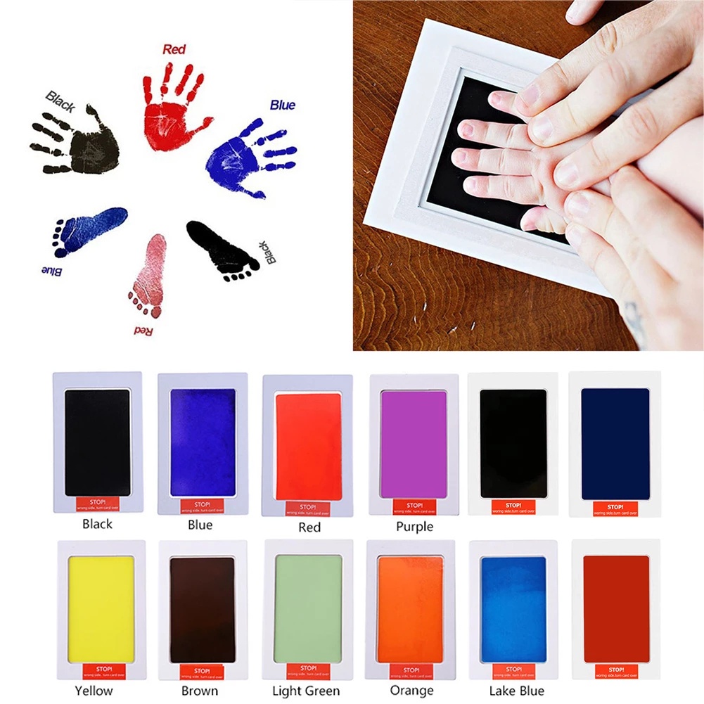 Pad Tinta Cap Tangan / Kaki Bayi Newborn Tanpa Racun Untuk Hadiah / Dekorasi