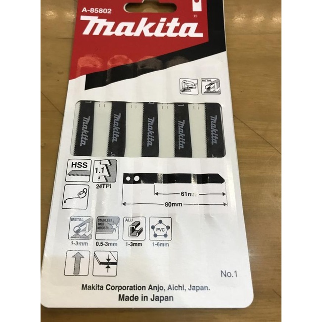 MATA JIGSAW NO. 1 MAKITA ( KEPALA LUBANG)
