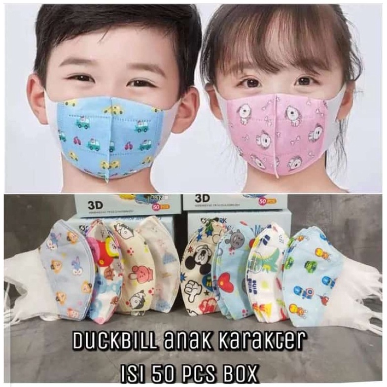 masker duckbill anak karakter