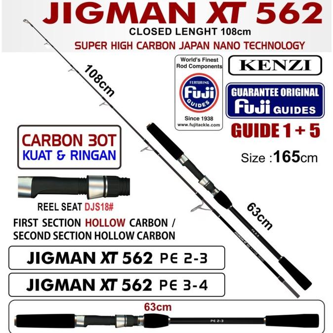 JORAN KENZI JIGMAN XT 562 Fuji Guides PE2-3 PE3-4 JIG SPIN