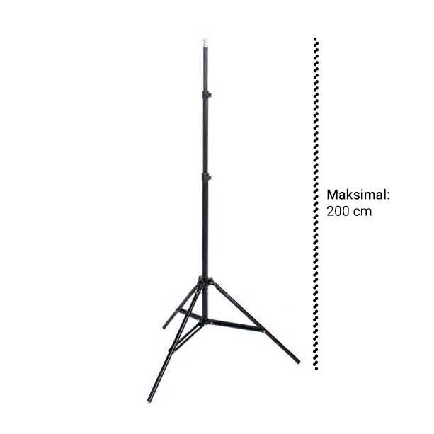 TaffSTUDIO Portable Light Stand Tripod 200cm for Studio Lighting - W803