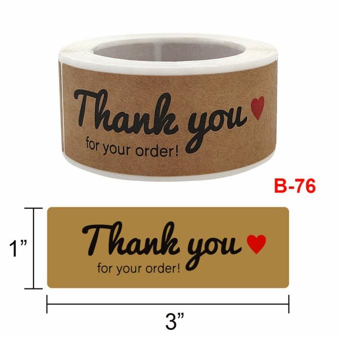 

Stiker Thank You For Your Order Murah Cutting Sticker Paket Kado Murah