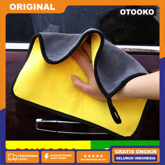 Kain Lap Microfiber serbaguna 2 Sisi 30x30 Tebal Halus Mobil Dapur