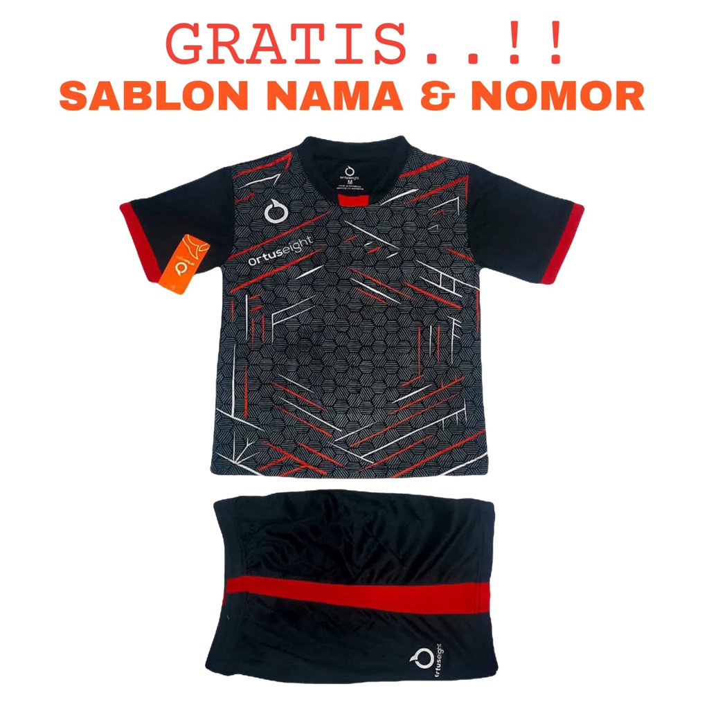 ( FREE SABLON NAMA &amp; NOMOR ) Baju olahraga anak laki/perempuan badminton bulutangkis bola futsal volly usia SD SMP