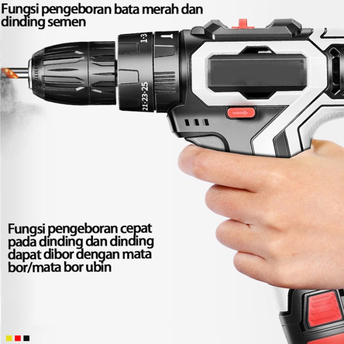 42V Bor Baterai/Bor Listrik/Bor Tanpa Kabel/Mesin Bor Electric Drill Cod