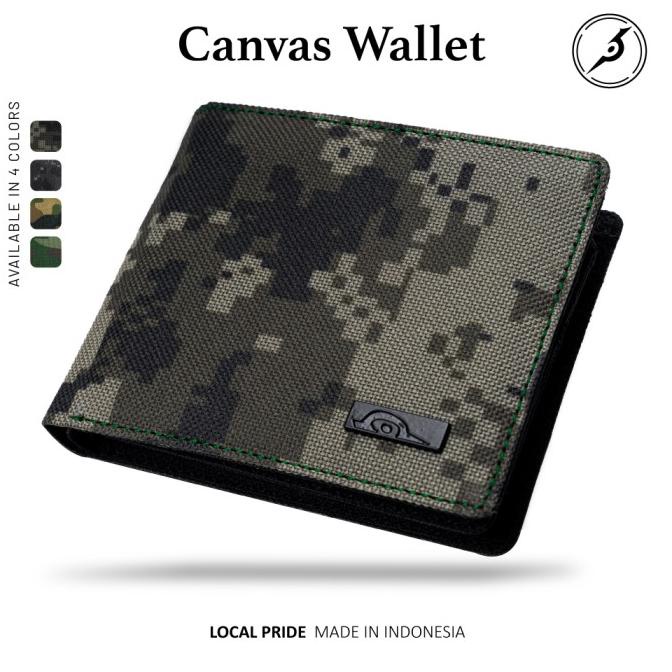 Jfr Abra Wallet - Dompet Pria Bahan Kanvas Army Jp53