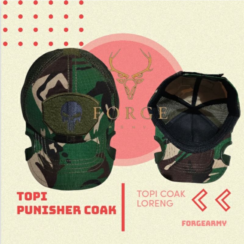 Topi tactical coak punisher loreng
