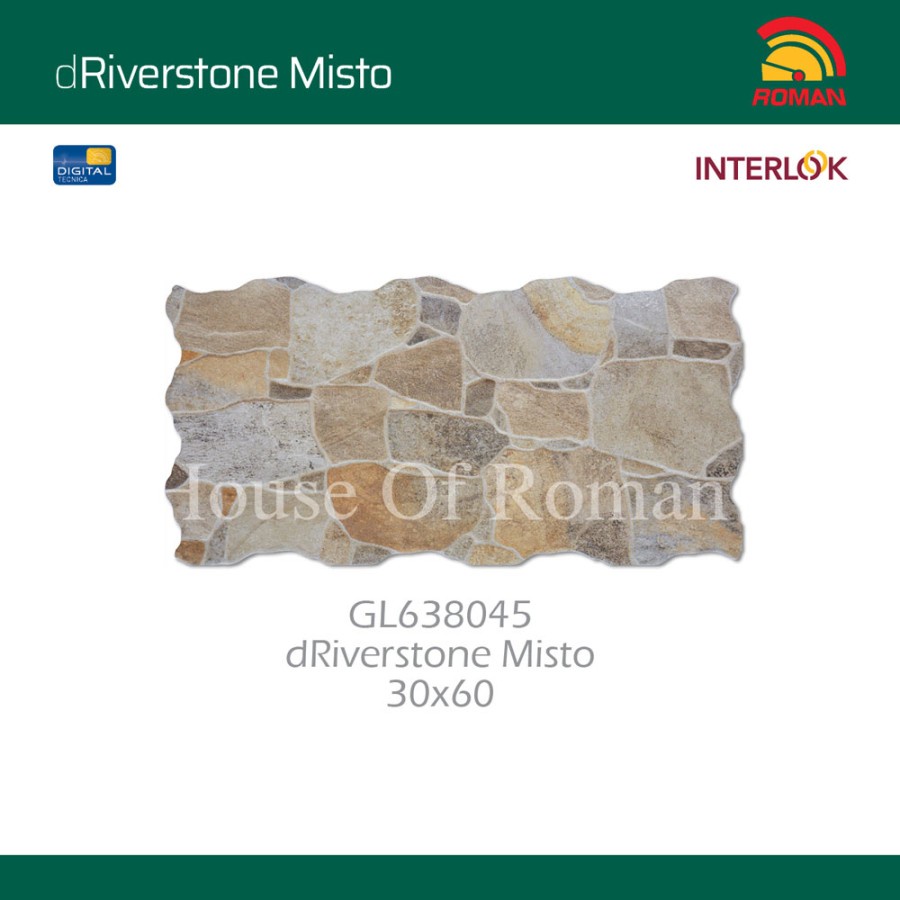 ROMAN INTERLOK DRIVERSTONE MISTO 30X60 GL638045 (ROMAN HOUSE OF ROMAN)