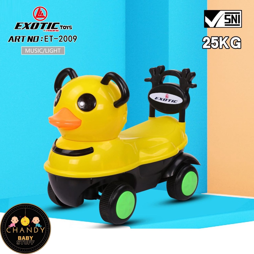 EXOTIC MAINAN ANAK MOBIL MOBILAN DORONG RIDE ON PANDA ET2010 BEBEK ET2009