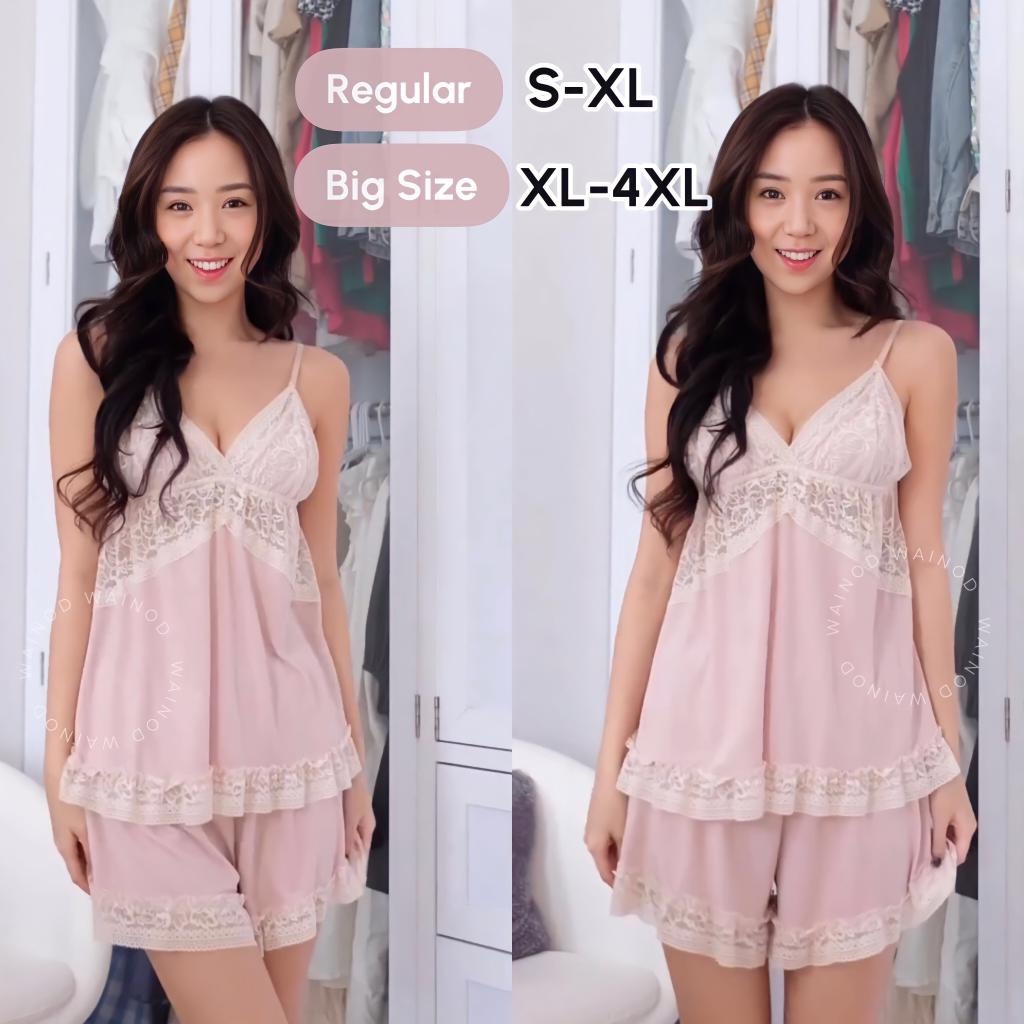 DARLYN S-5XL sexy lingerie tanktop celana pendek - WAINODSHOP