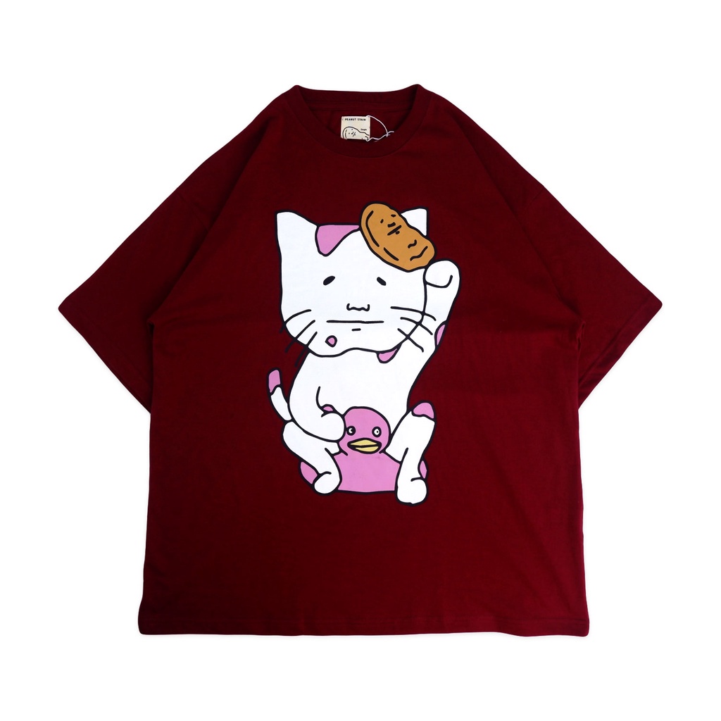 PEANUT STAIN - Poop Pooping Maroon Oversized Tshirt