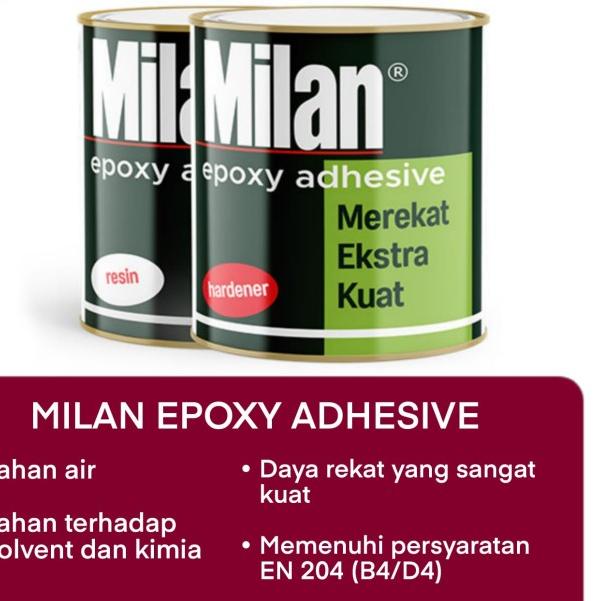 

LEM EPOXY MILAN ADHESIVE 1SET RESIN + HARDENER @1KG / MILAN RESIN