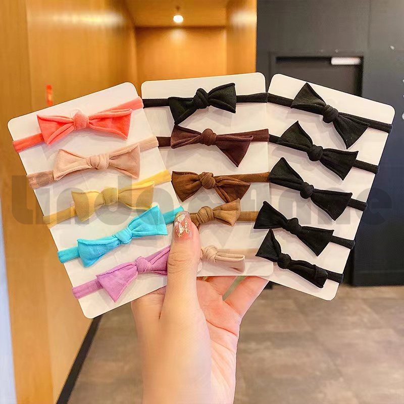 [5 PCS] Ikat Karet Rambut Pita Lucu Untuk Wanita Aksesoris Rambut Ala Korea Fashion Import