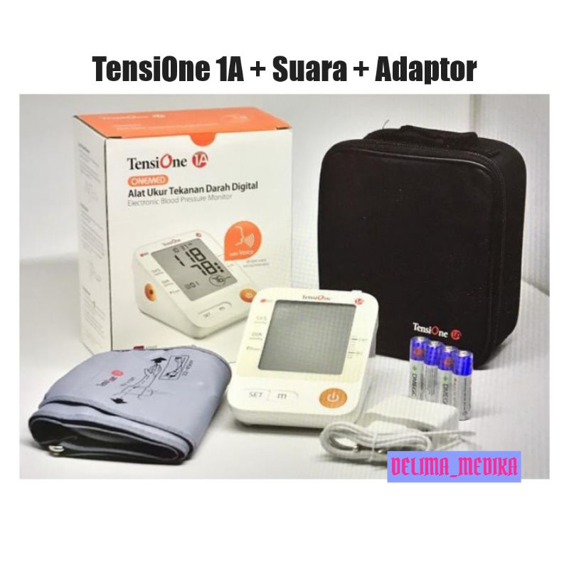 Tensimeter Digital TensiOne 1A Suara + Adaptor Onemed / TensiOne 1A Dengan Suara Plus Adaptor Onemed