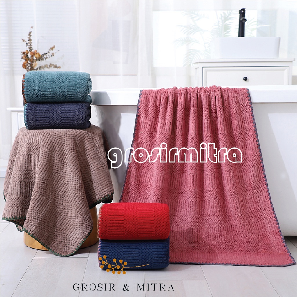 Handuk Mandi Handuk Dewasa Unisex Handuk Anak Handuk Bayi 70x140cm Perlengkapan Kamar Mandi Berkualitas Handuk Microfiber Lembut Daya Serap Tinggi GJJ ZWPolos Gelap