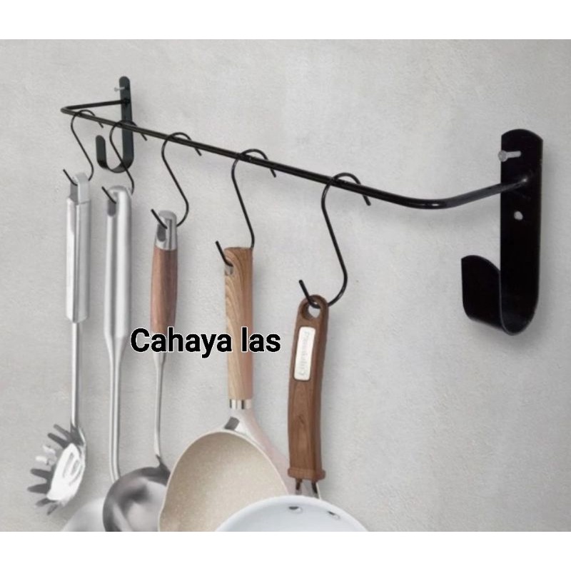 Gantungan panci/gantungan sutil multisungsi (FREE 5 HOOK S)