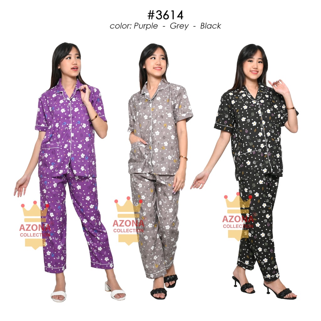 Dtree . baju tidur piyama dewasa cp motif bunga daisy new / baju tidur dewasa katun eropa