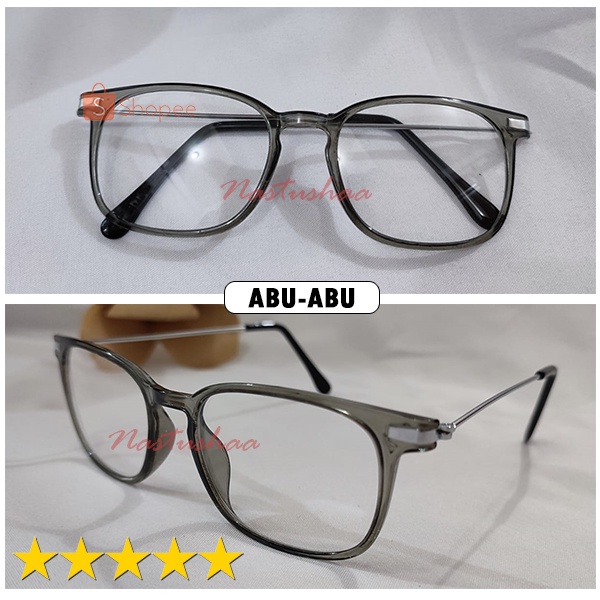 Kacamata Fashion Pria dan Wanita Kacamata Transparan Gaya Kacamata Fashion Korea Kaca mata Gaya Cewek Cowok Kacamata Normal Glasses Kaca mata biasa Eyeglasses Unisex