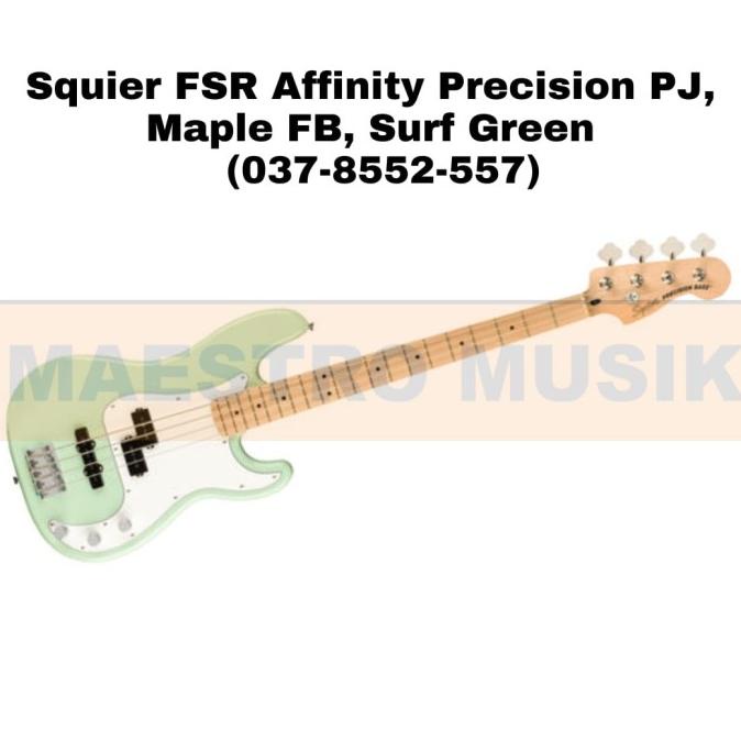 Squier Fsr Affinity Precision Pj - Maple Fb , Surf Green