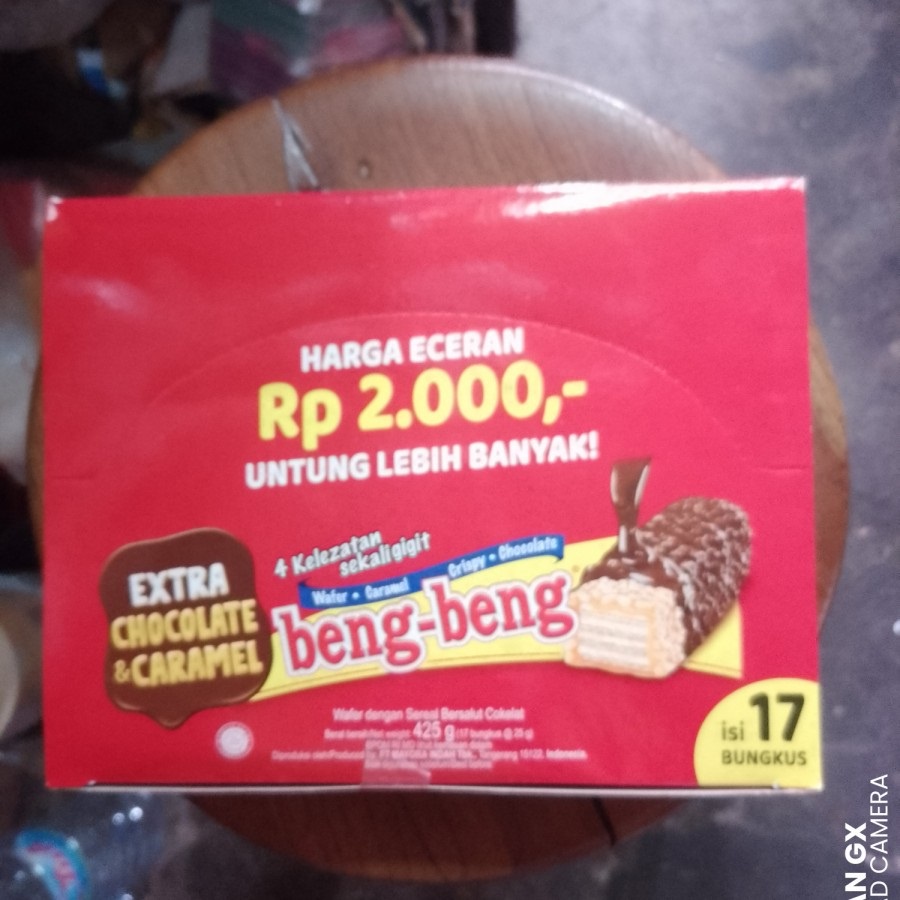 

Wafer Karamel BENG BENG kemasan baru - 1 box (17 pcs @25 gram)