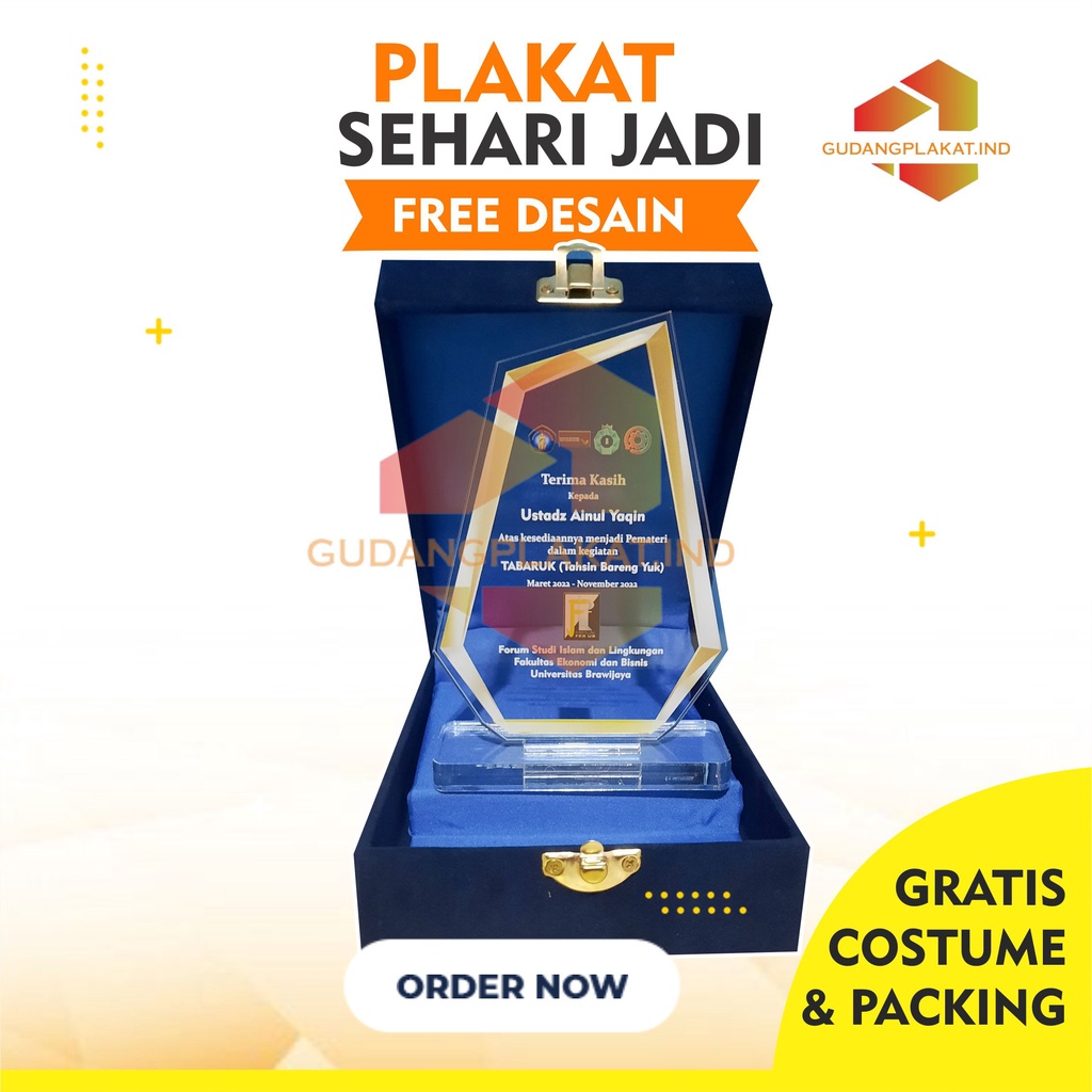 SEHARI JADI TERLARIS PLAKAT+BOX/TROPHY/PLAKAT AKRILIK/PLAKAT WISUDA/PIALA/PLAKAT PENGHARGAAN/PLAKAT 