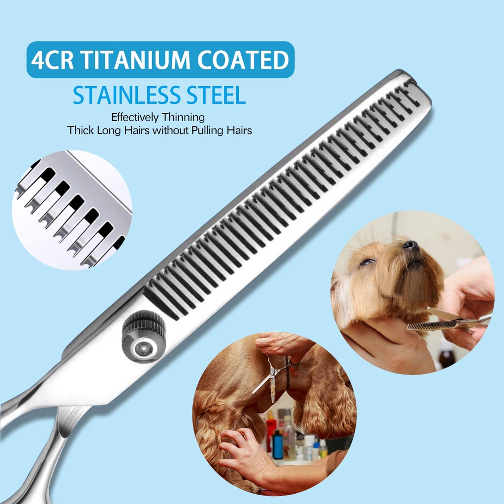 5 Pcs Dengan Sisir Grooming Gunting Set Perawatan Rambut Melengkung Berguna 6 Inci Anjing Kucing