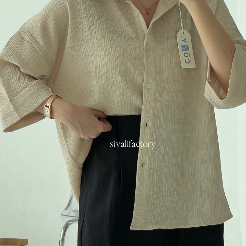 SIVALI Jade Top 995 - Kemeja Wanita Minimalis Atasan Baju Kerja Office Shirt